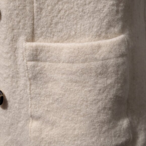 "J. CREW CREAM ITALIAN BOILED WOOL PEA COAT JACKET (SIZE 14)" - Picture 11 of 13